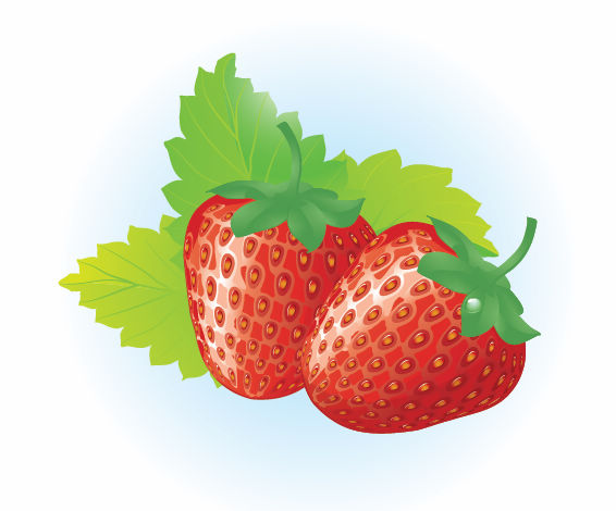 free vector Free Fresh and Tasty Strawberries Vector Illustration